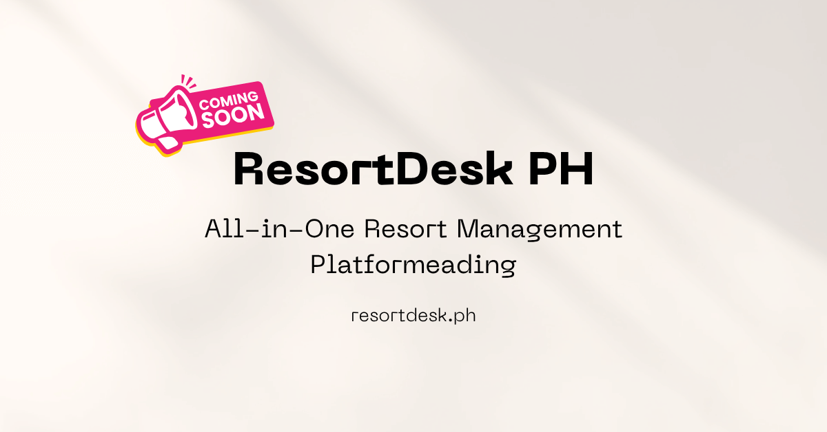 ResortDesk.ph property management dashboard